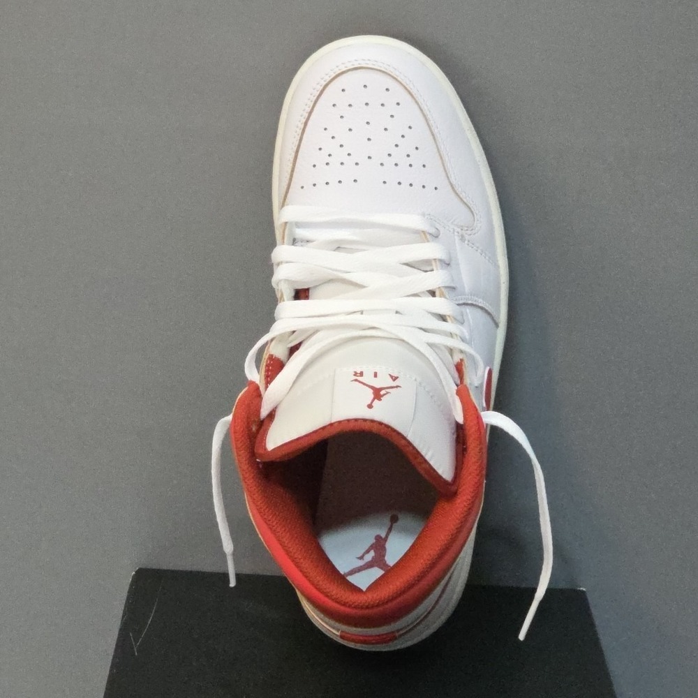 Air Jordan 1 Mid SE White/lobster Red - Sail Men's Size US 8.5 FJ3458 160 NIB - Picture 6 of 8